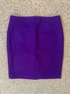J.Crew The Pencil Skirt | Purple | Wool Blend | Size 12
